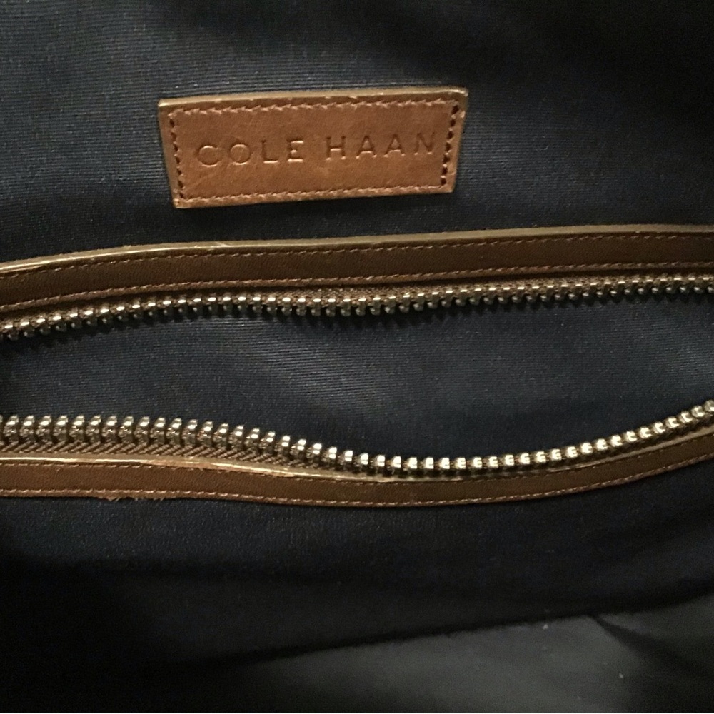 Cole Haan Brown Leather Briefcase - Picture 9 of 14